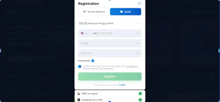 Register at 1win 